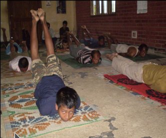 Yoga session